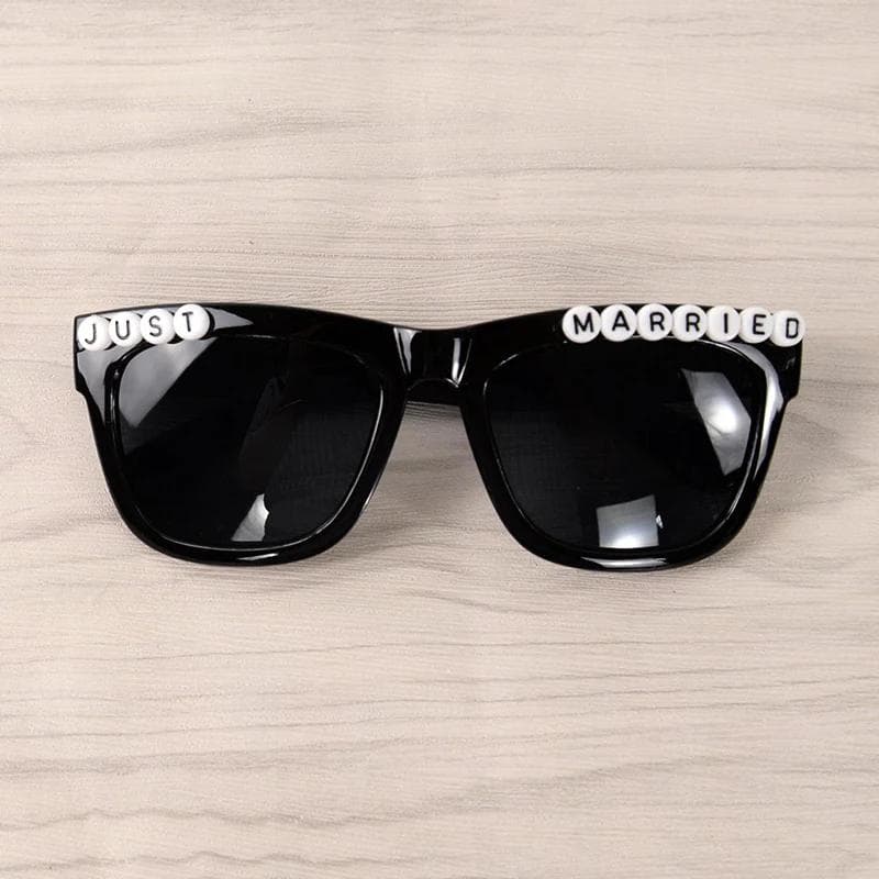 Just Married Sunglasses Wedding Bride Groom Team Glasses Bridesmaid Gift Bachelorette Party Decor Fun Celebration
