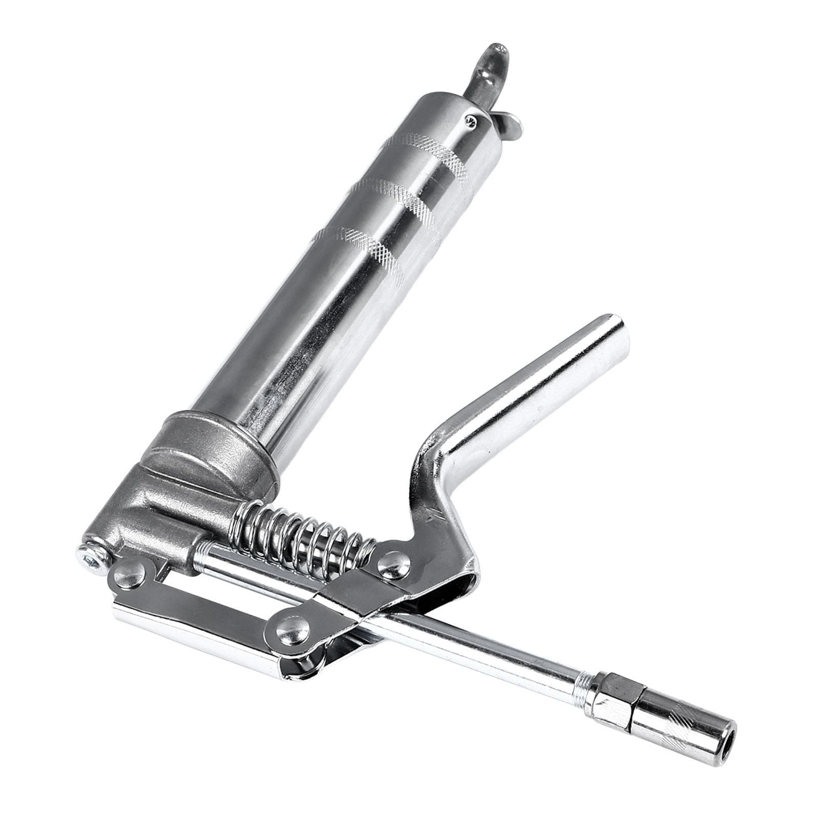 120CC Grease Gun Chrome Plated Metal Handheld Lubricating Grease Filling Tool for Industrial