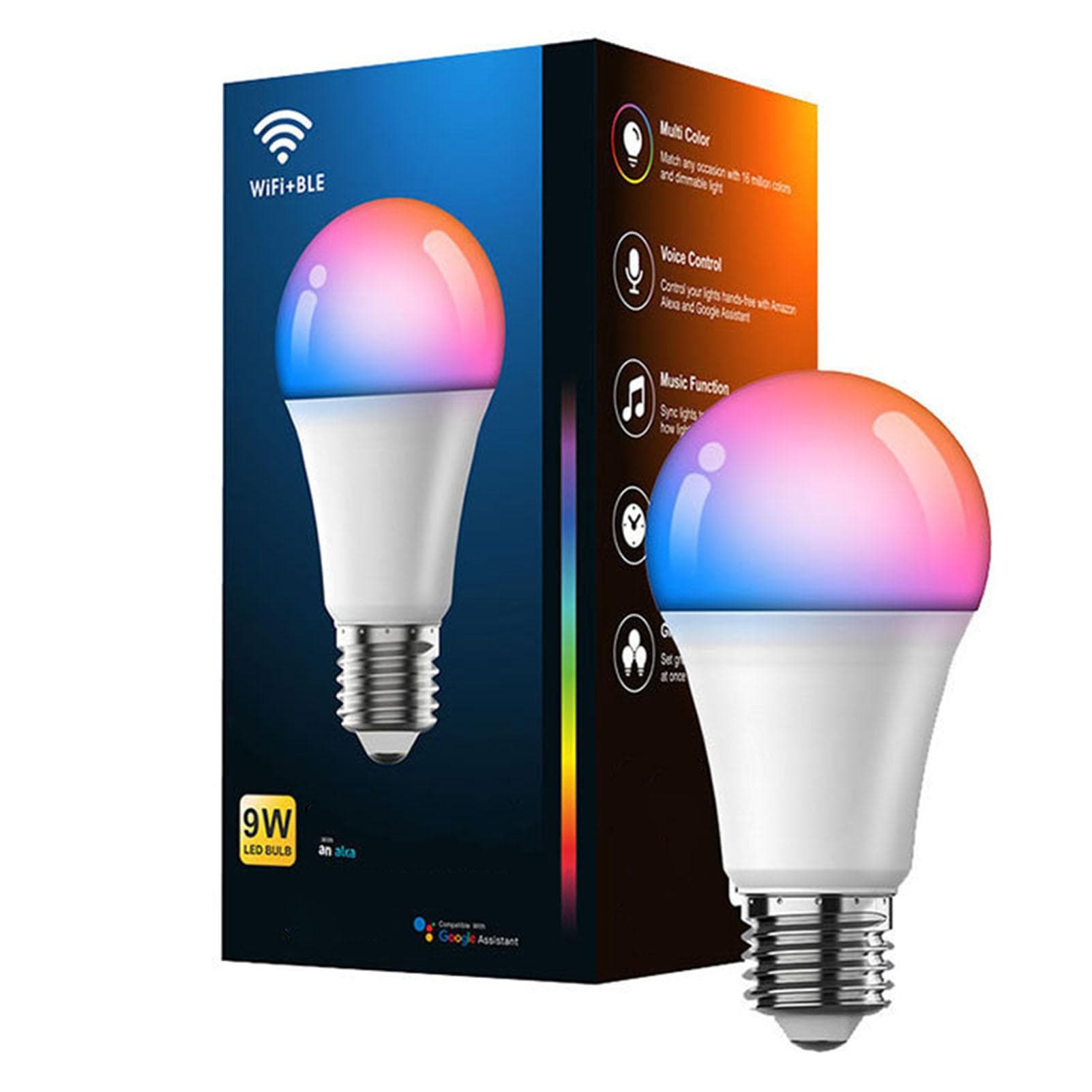 Smart WiFi LED Light Bulbs Voice Control LED Color Changing Light 2700K?6500K Warm Light Dimmable
