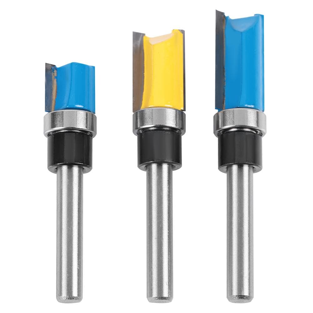 3pcs Woodworking Cutter Milling 14 Shank Edge Trimming Slotting Router Bit