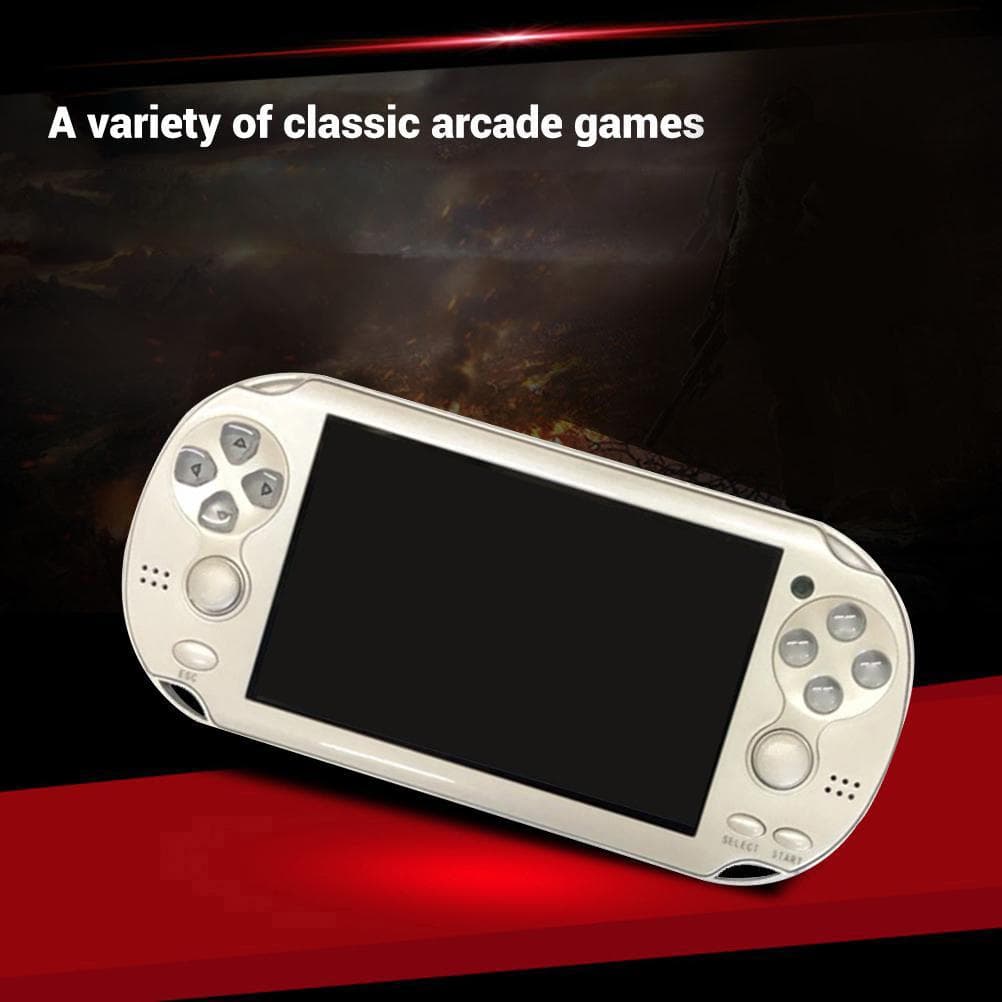 Classic Game Console 4.3inch HD Screen Handheld Retro Game Console Built In 3000 Games with Dual 8GB white