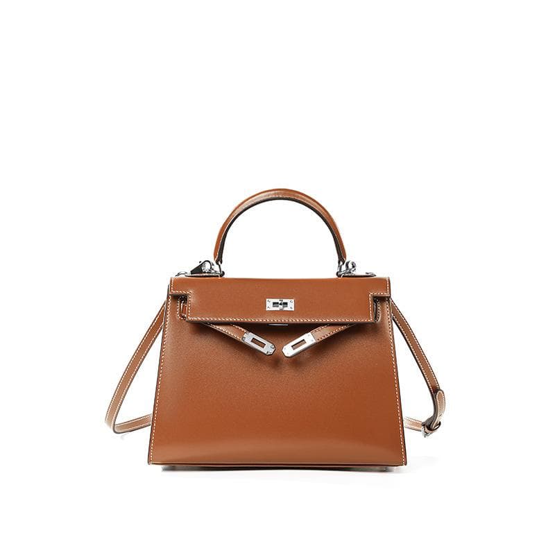 High End Version Bag Second-generation BOX Patterned Cowhide Mini Handbag New High-end Leather Women's Crossbody Bag 25x10x19cm