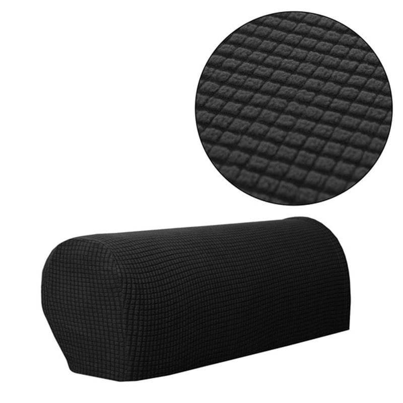 Covers Armrest Stretch Sofa Couch Removable Arm Chair 1Pair Protector Armchair 55x15x25cm black