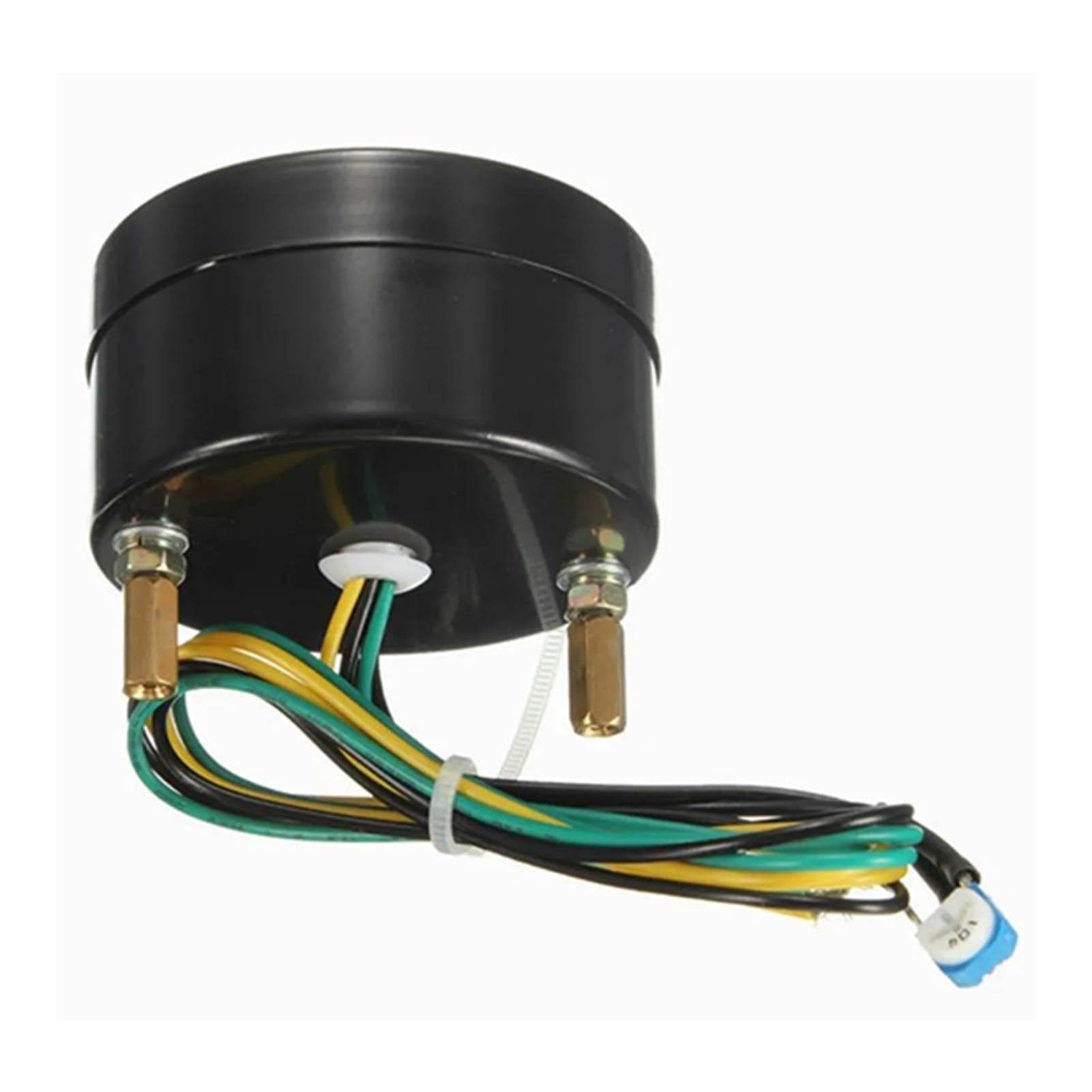 Motorcycle Fuel Gauge 12V Tank Oil Level Meter with LCD Display 52mm Shell Diameter for Car