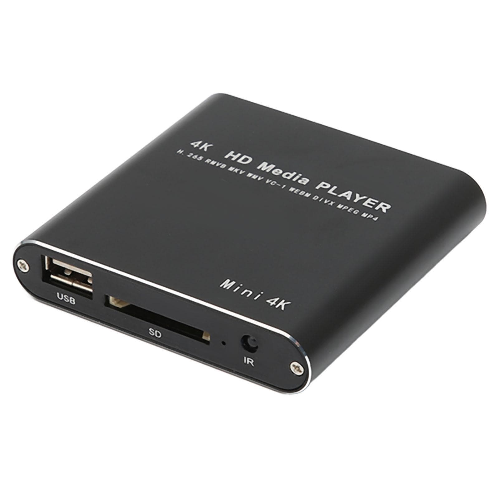 HD Video Player 4K High Resolution Mini Streaming Media Player for HD Multimedia Interface AV USB EU Plug