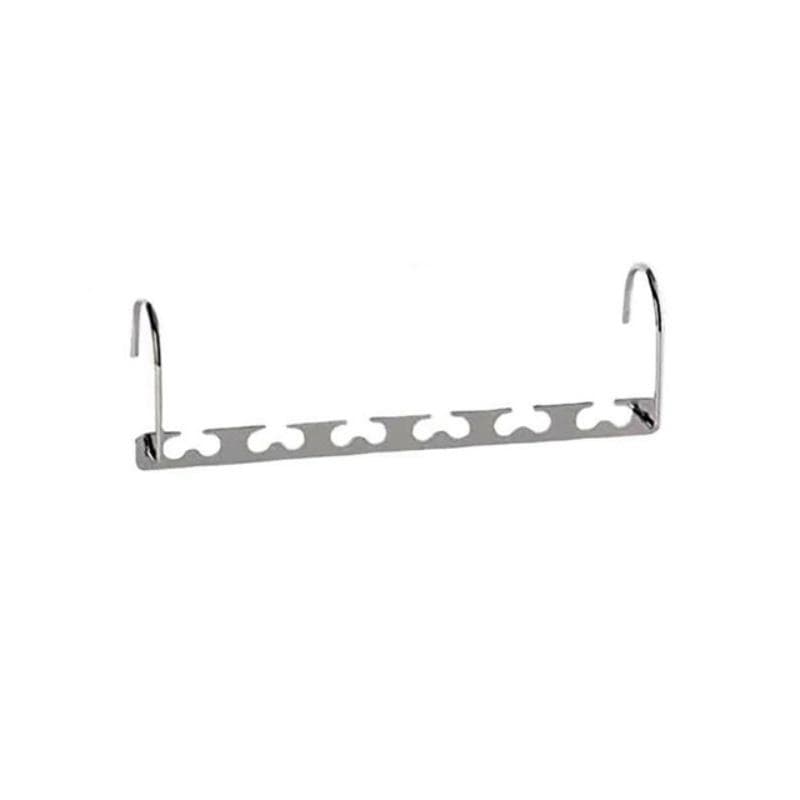 Multifunctional Hangers Space Saving Stainless Steel Hangers Hook with 6 Hole Clothing Wardrobe Organize Hanger Holder silver