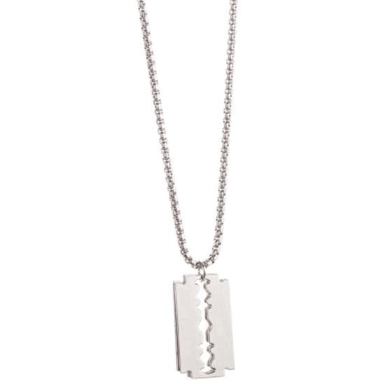 Chain Necklace Cool Personality Accessory Charm Necklace Men Jewelry Alloy Shaver Shape Necklace Chain Necklace for Party silver