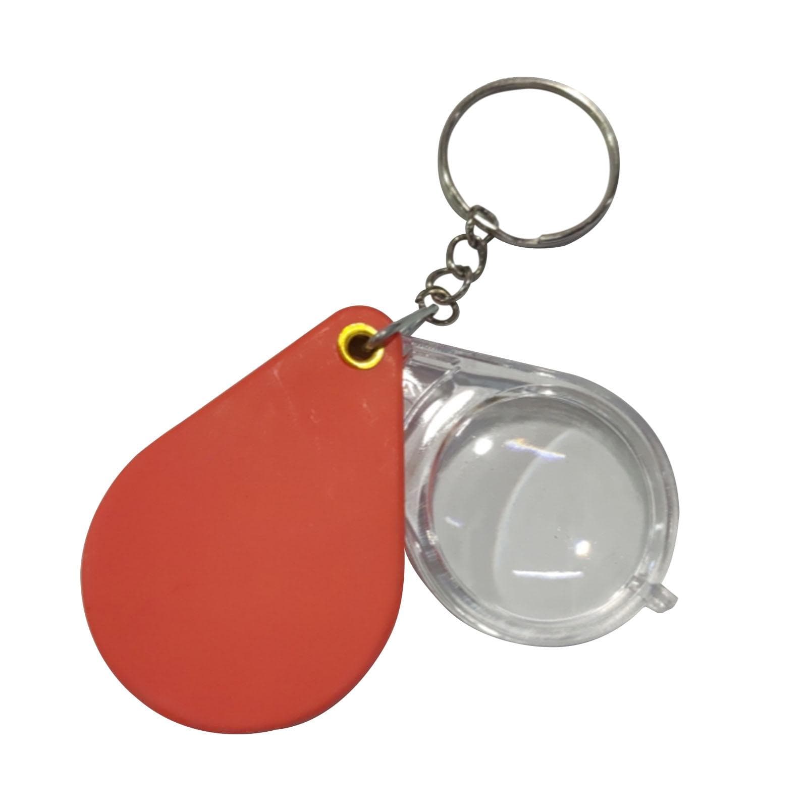 10X Small Magnifying Glass Pocket Magnifier Folding Magnifying Glass Keychain for Reading Close