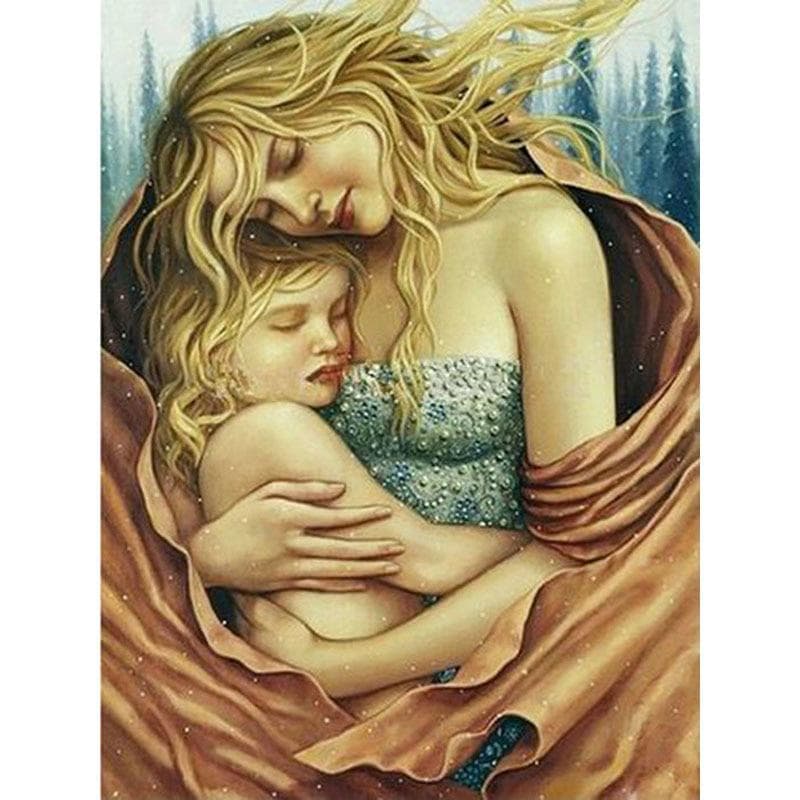 Diamond Painting Woman Holds A Child Diamond Painting Embroidery 20X30CM