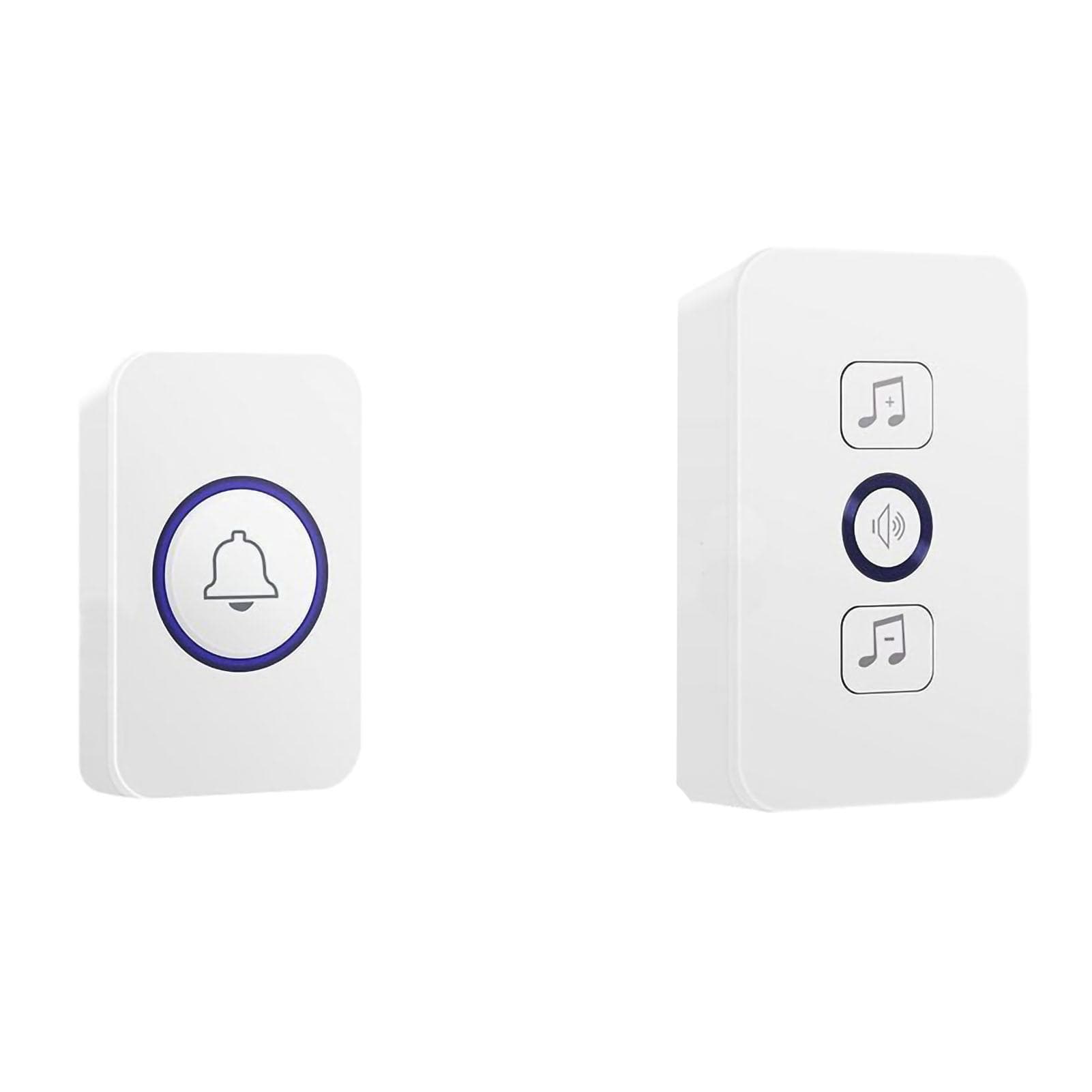 Wireless Caregiver Pager Alert System Call Bell for Home Elderly Patients Disabled 1 Transmitter+1