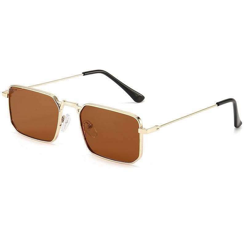 High Quality Rectangle Sunglasses Women Metal Frame Glasses Vintage Brand Square Sun Glasses for Men Shades Female Eyewear MULTI