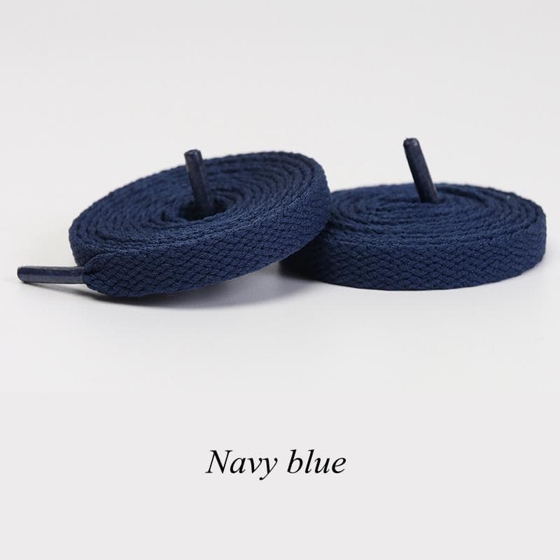 1 Pair Flat Shoelaces Classic Shoe Laces Fit Fashion Solid Sports Shoelace Casual Unisex Shoe Strings Shoe Accessories 100cm navy blue