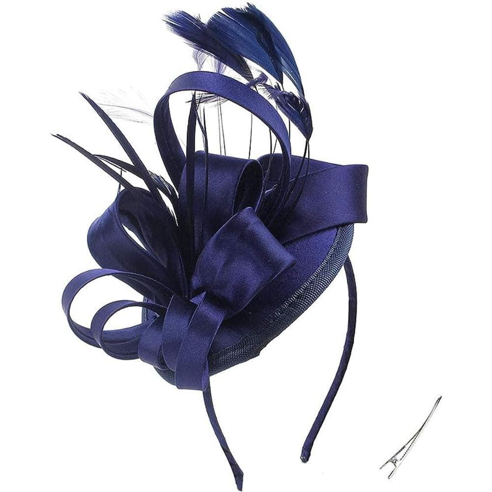 Fascinators for Women Tea Party Hat Headband Derby Wedding Church Bridal Cocktail Feathers Hair Clip