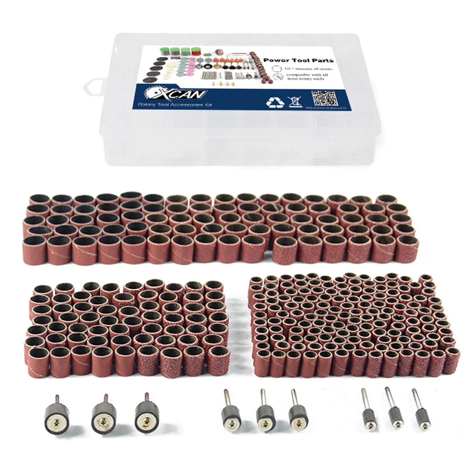 338 PCS Sanding Drum Kit Nail Drill Bits Polished Dremel Accessories Rotary Tool 338pcs