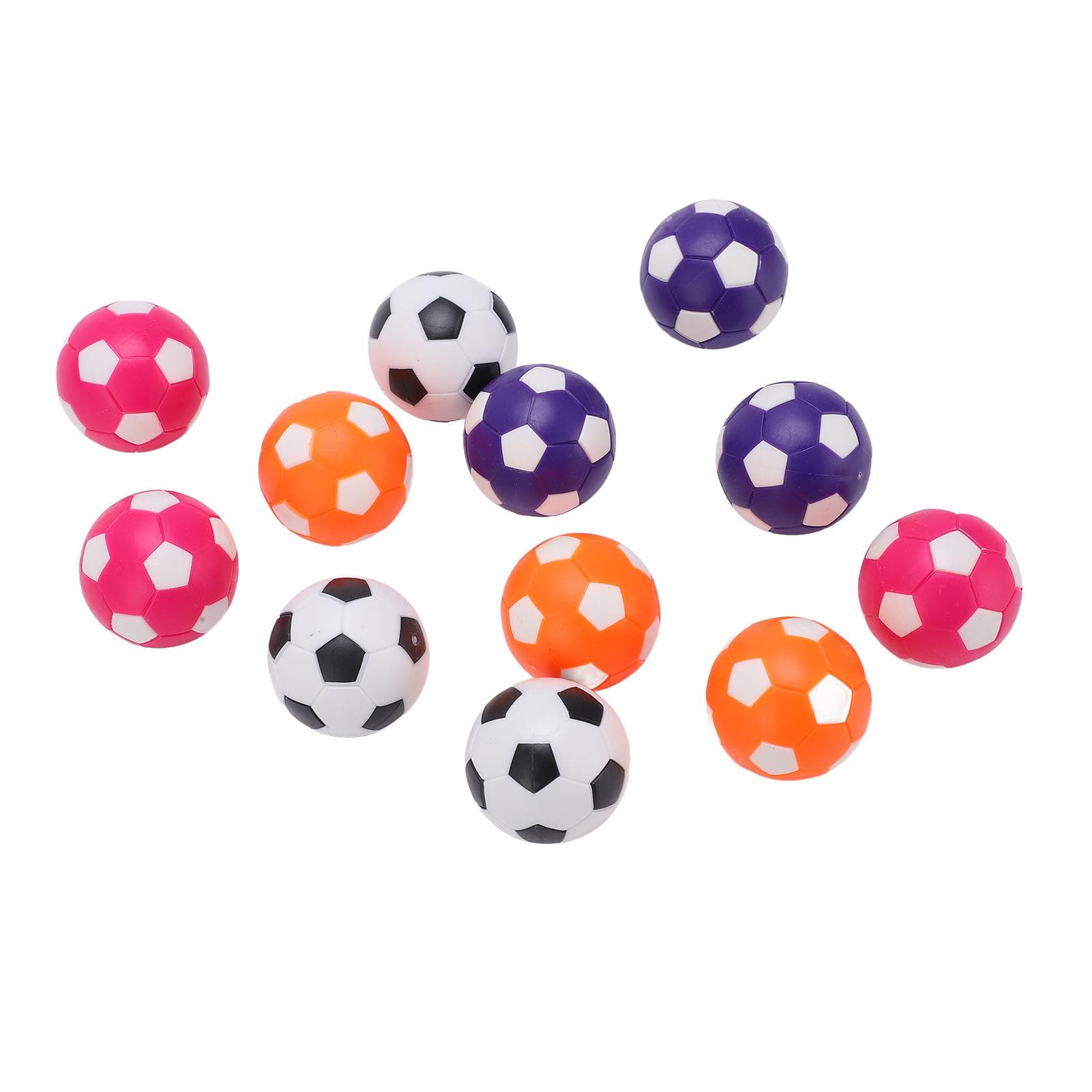 12pcs Multicolor Indoor Table Soccer Football Game Replacement Tabletop Game Football Ball