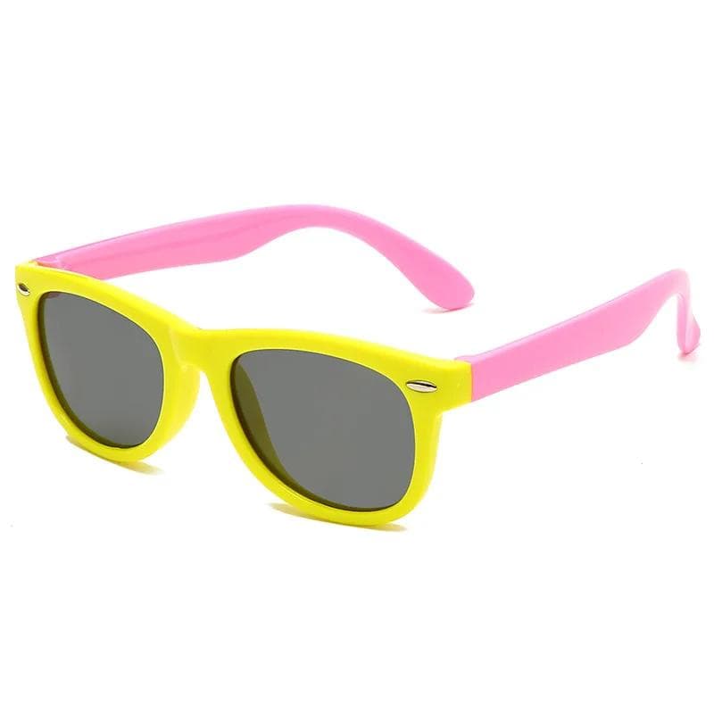 Kids Sun Shades Eyeglasses Silicone Non-Slip Children Sunglasses Classical AC Len Outdoor Eye Protection for Boys Girls as pic