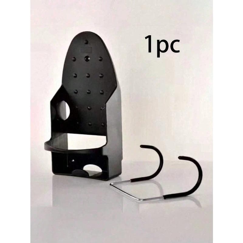 Universal Size Iron Board Holder And Hook, Home Use Iron Stand, Iron Board Hanger, Electric Iron Rack, Iron Holder Bracket Upgraded Black white