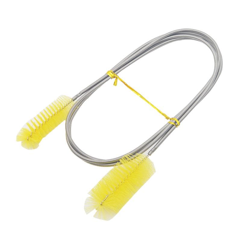 Aquarium Cleaning Brush for Water Filter Pump Lily Pipe Air Tube Hose Stainless Steel Fish Tank Brush Water Pump Accessories 90cm yellow