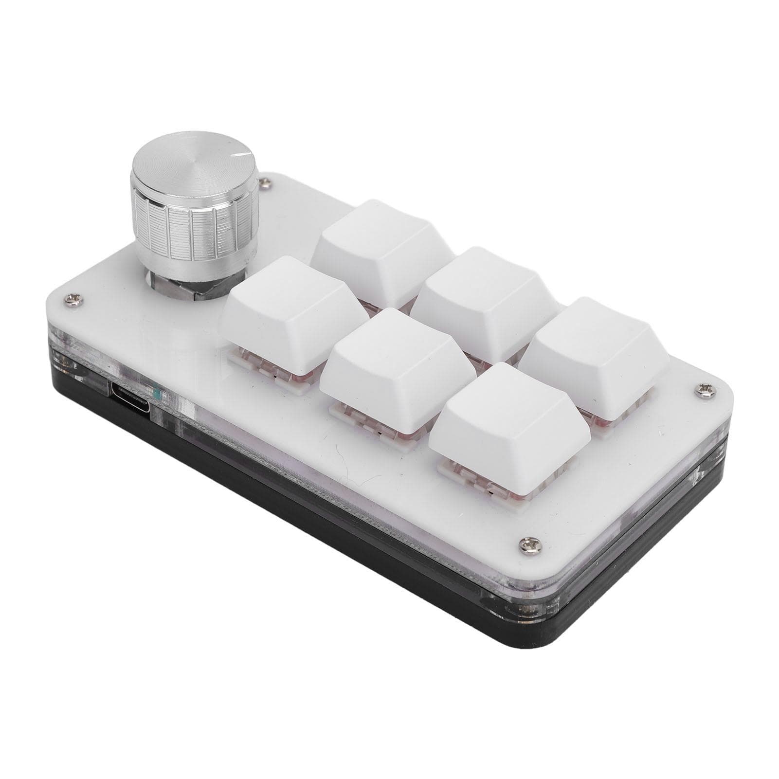 Mini Macro Mechanical Gaming Keyboard 6 Keys One Handed USB Type C PC Keypad Programming RGB Pad