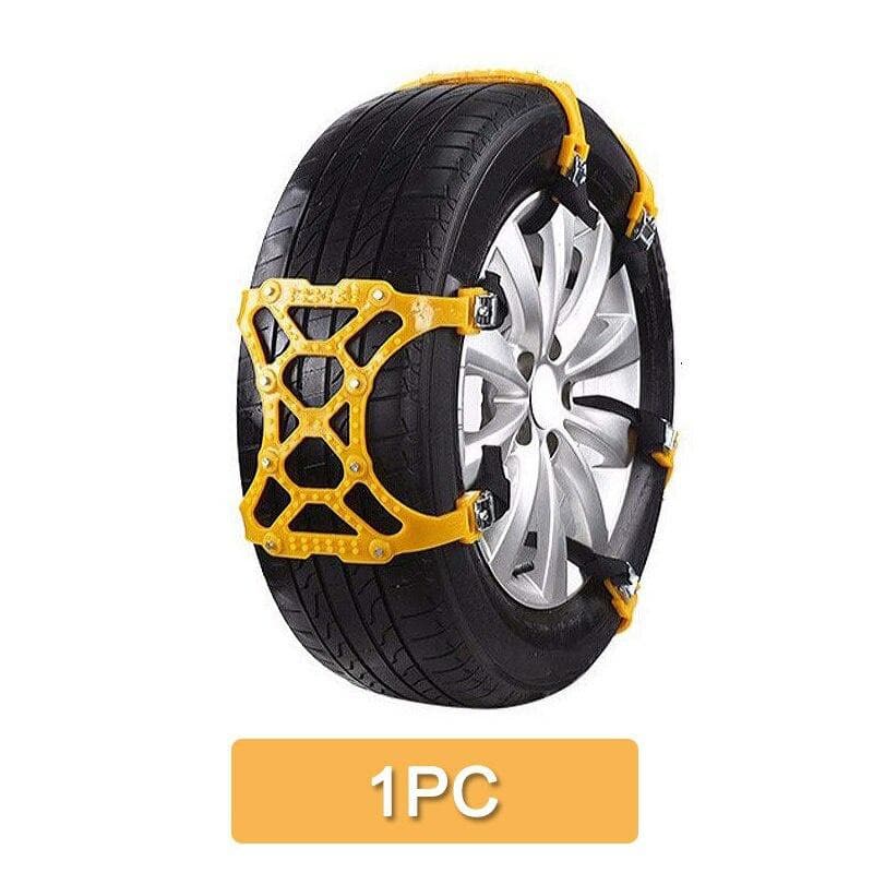 3Pcs / 6Pcs Car Tire Snow Chain Auto Truck Adjustable Winter Mud Anti Slip Anti-Skid Safty Emergency Security Tyre Wheel Chain Belt 3pc/set yellow