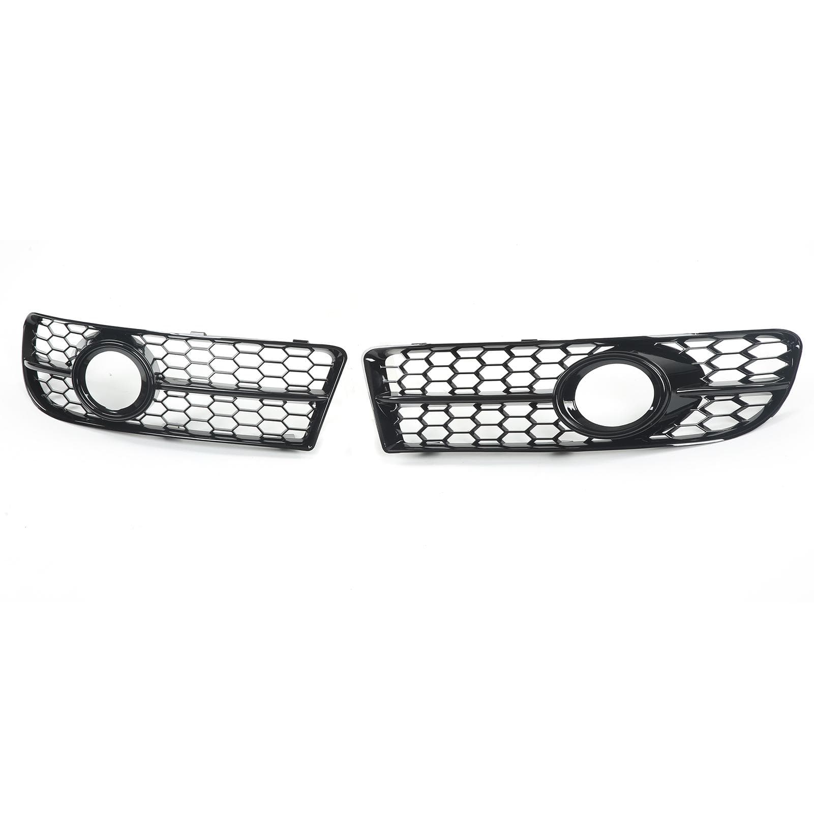 1 Pair Front Fog Lamp Grille Bezel 8E0807681F Glossy Black Fog Light Cover Replacement for A4 B7