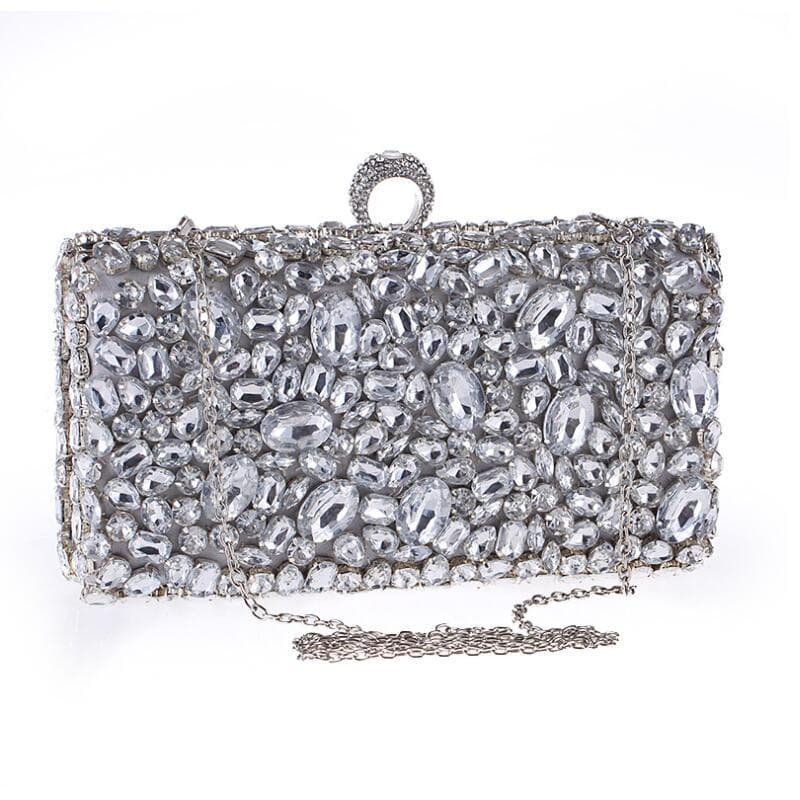 SCIONE Crystal Evening Bag Beaded Day Clutches Lady Wedding Purse Rhinestones Handbag for Women Bag