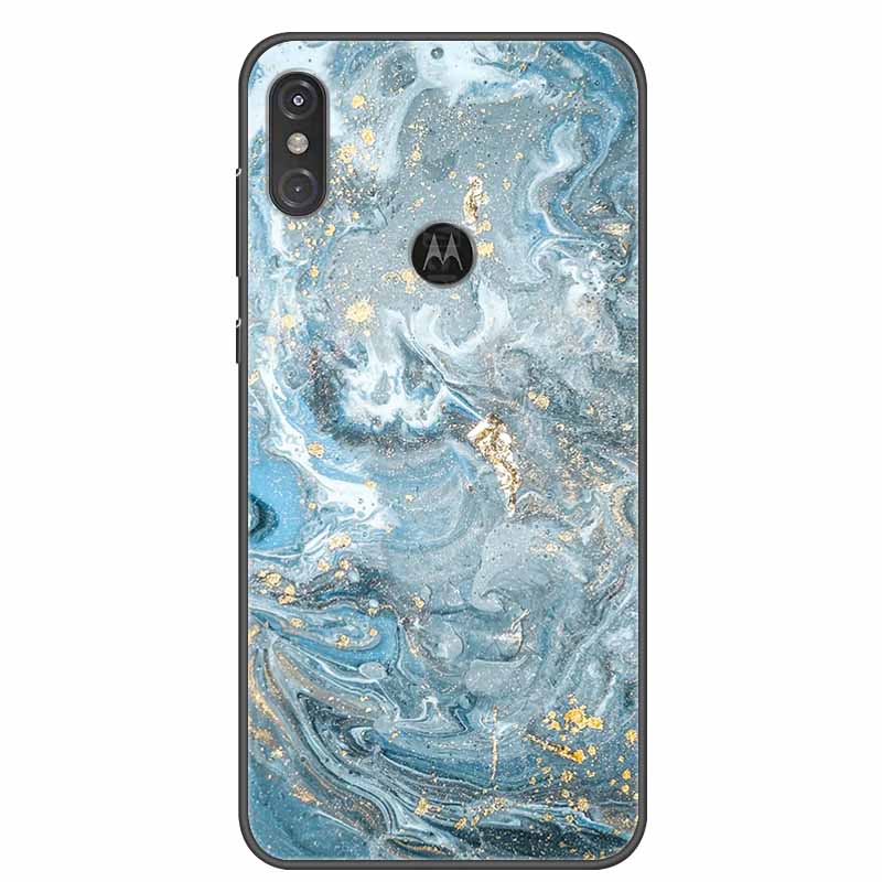 For Moto One Vision Case Luxury Silicone TPU Soft Cover Phone Case For Motorola Moto One Action Macro Shockproof Marble Coque Moto One