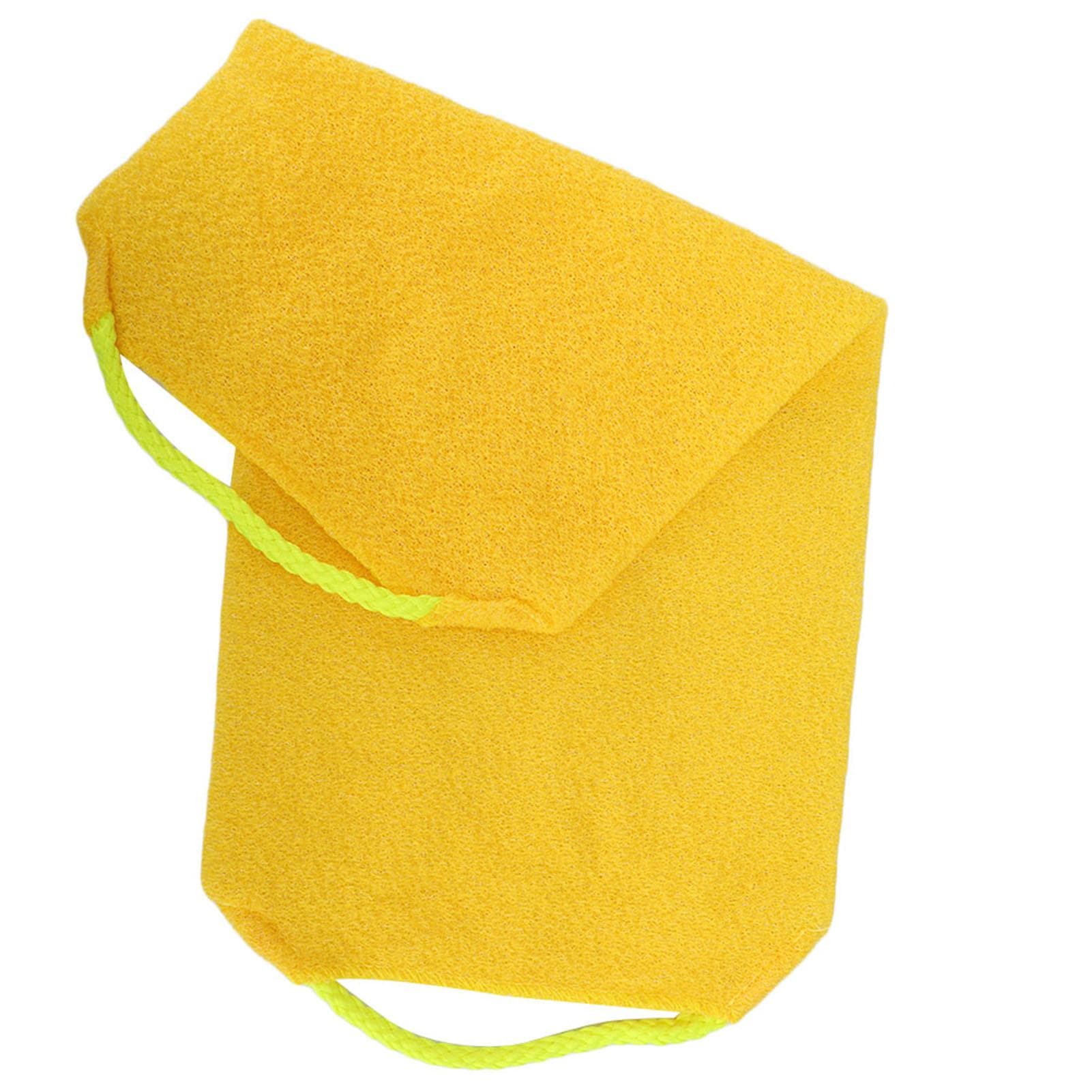 Exfoliating Rubbing Washcloth Elastic Shower Body Scrub Cleaning Massage Bath Towel StrapBlue yellow