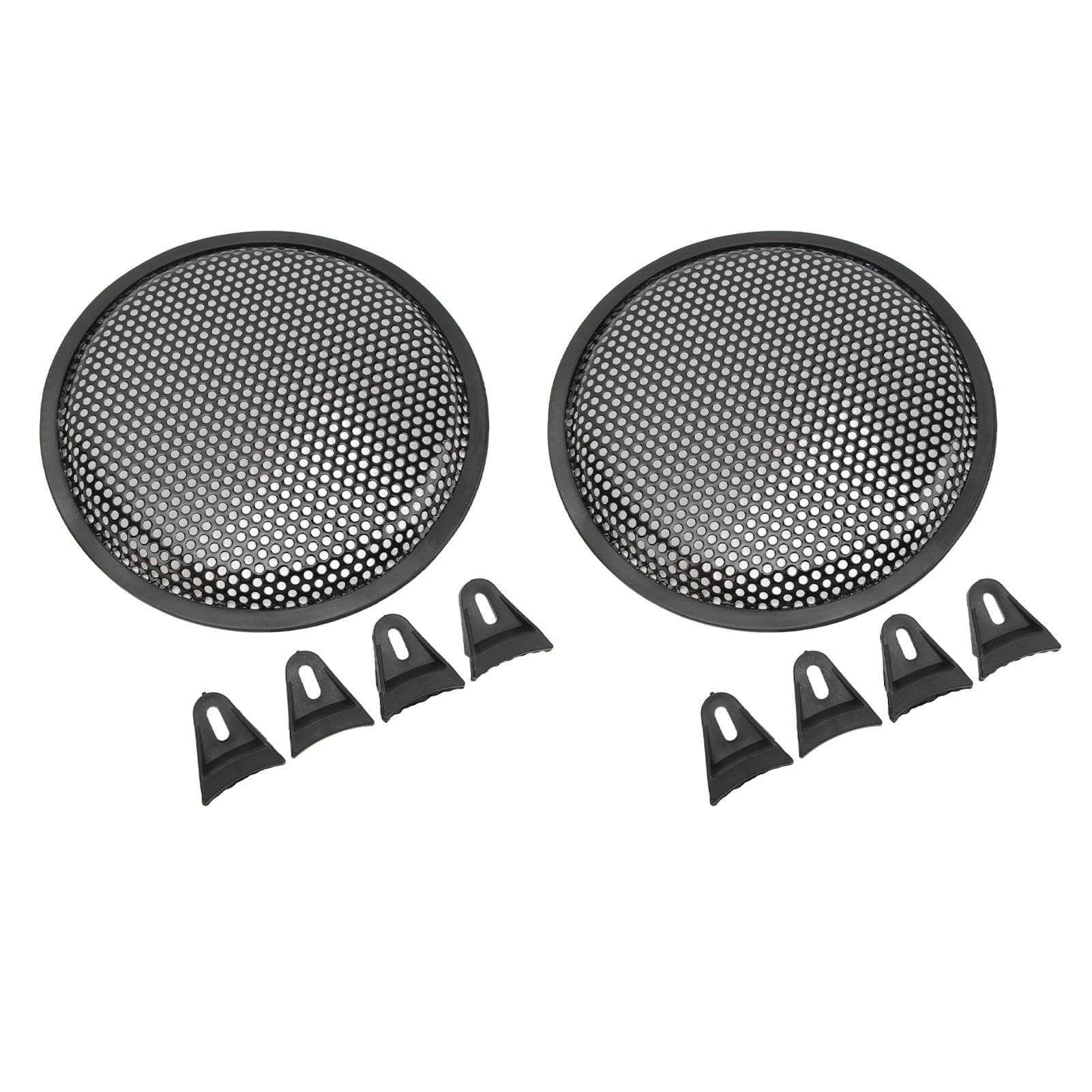 2Pcs Speaker Grill Cover 8 Inch Car RV Black Metal Iron Subwoofer Mesh Grill Cover