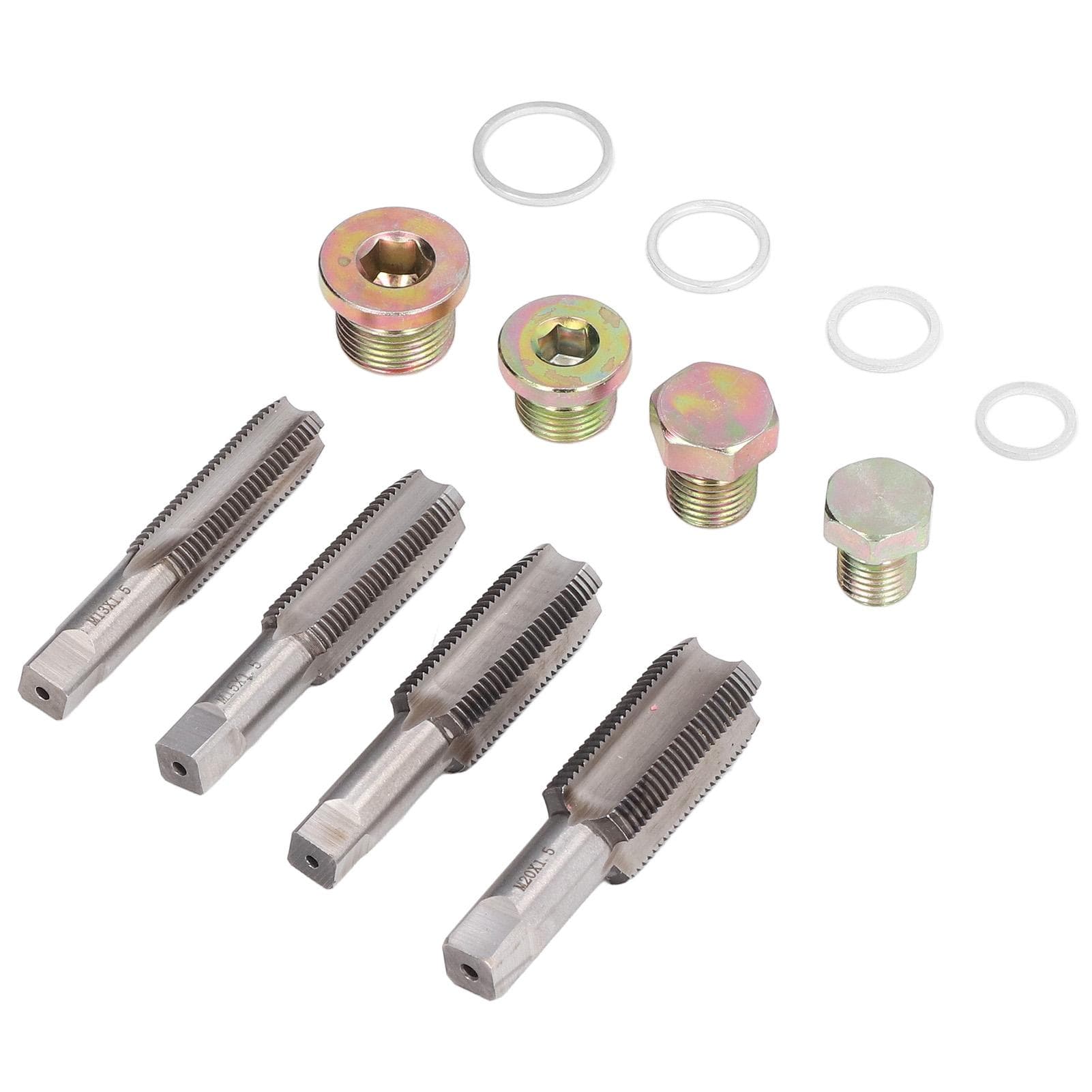 64PcsSet Oil Pan Thread Repair Kit Gearbox Drain Plug Rethreading Tool M13 M15 M17 M20