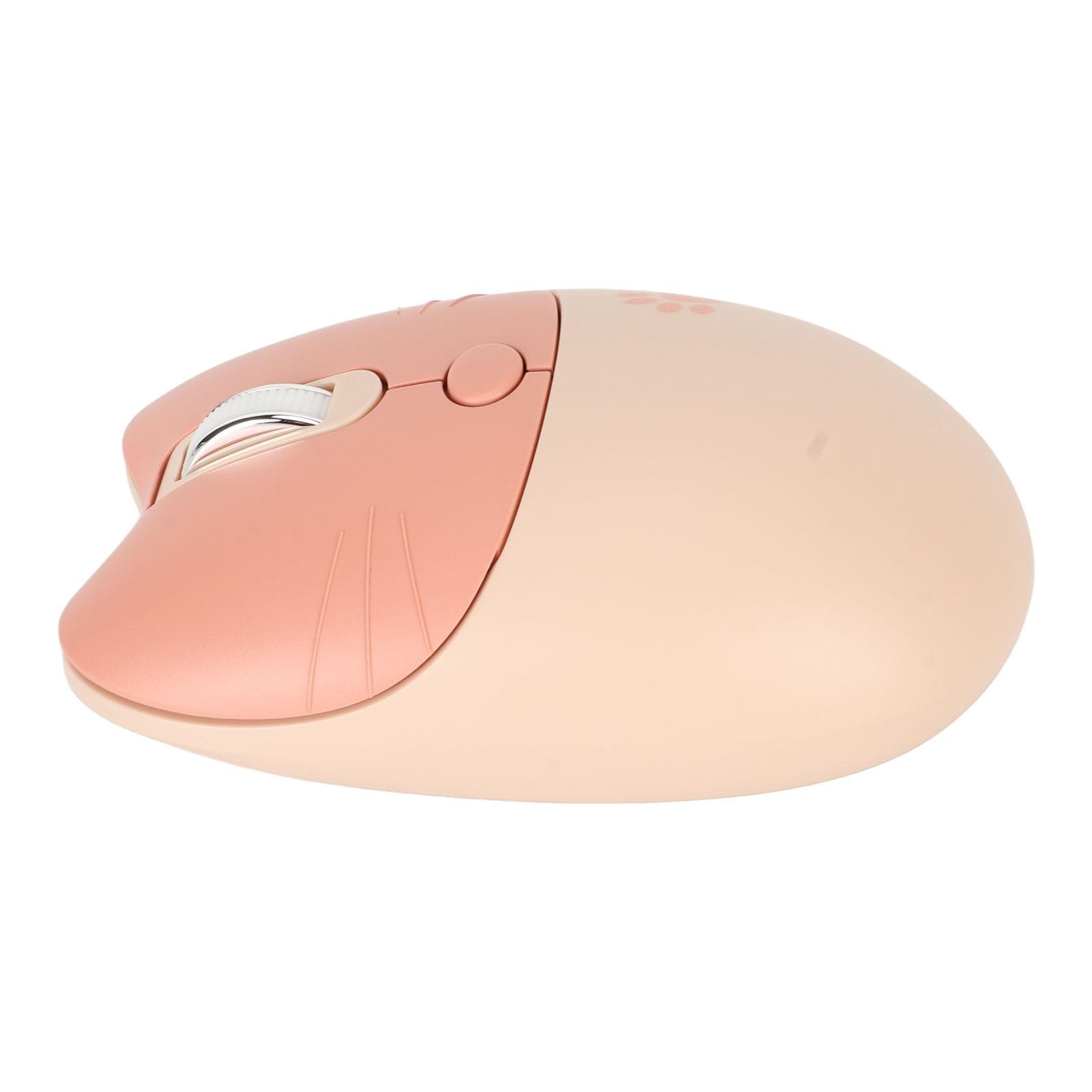 2.4G Cat Wireless Mouse Mute USB Receiver Cute Portable 3 Levels DPI Mouse for M3 Laptop Computor beige