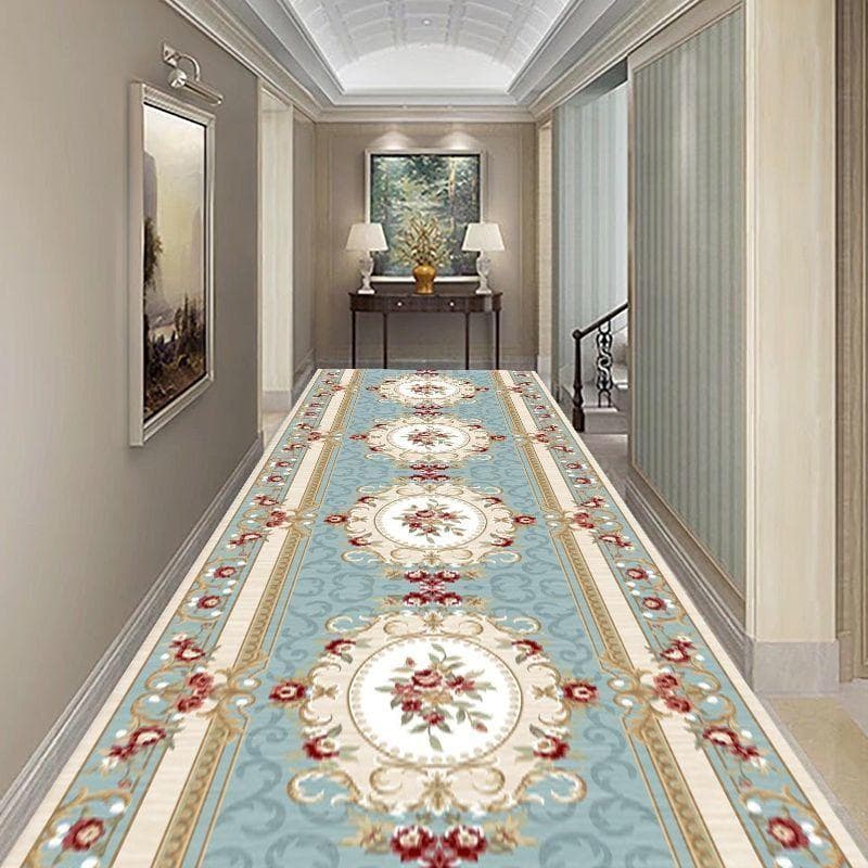 Chinese Style Corridor Aisle Carpet Hotel Hotel Stairs Non-Slip Floor Mats Home Entrance Carpet Custom Corridor Long Carpet 90x100cm
