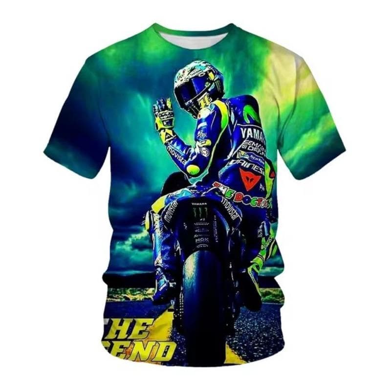 Summer and Summer Hot Selling Round Neck Motorcycle Youth 3D Printed Men's T-shirt Daily Casual Personalized Trendy Top 6XL
