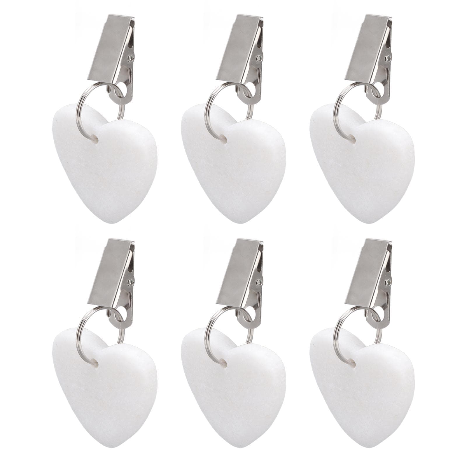 6Pcs Tablecloth Weights Marble Stainless Steel Small Size Waterproof Rustproof Durable Clip On