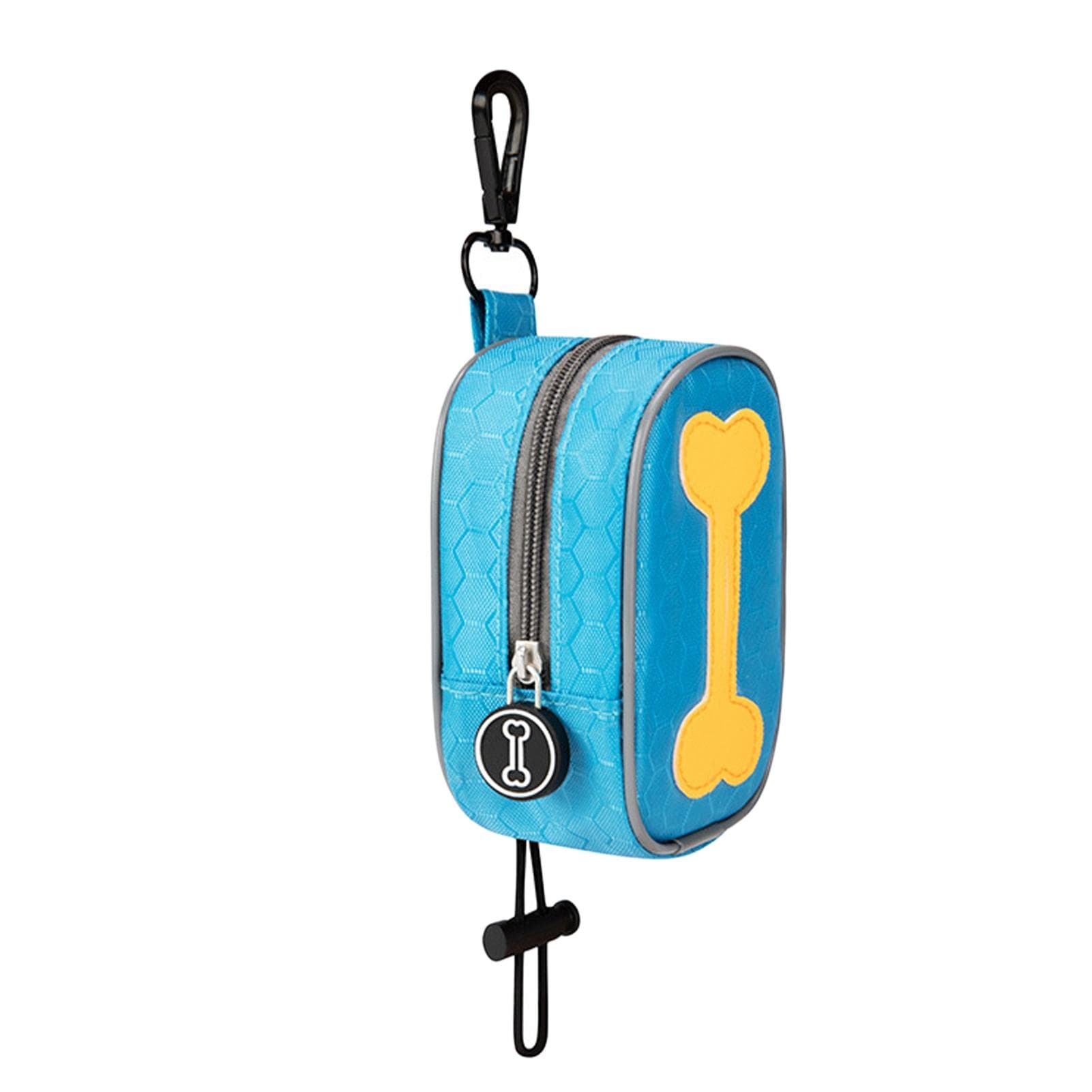 Dog Poop Bag Holder Oxford Fabric Metal Clip Durable Portable Dog Waste Bag Dispenser for Outdoor blue