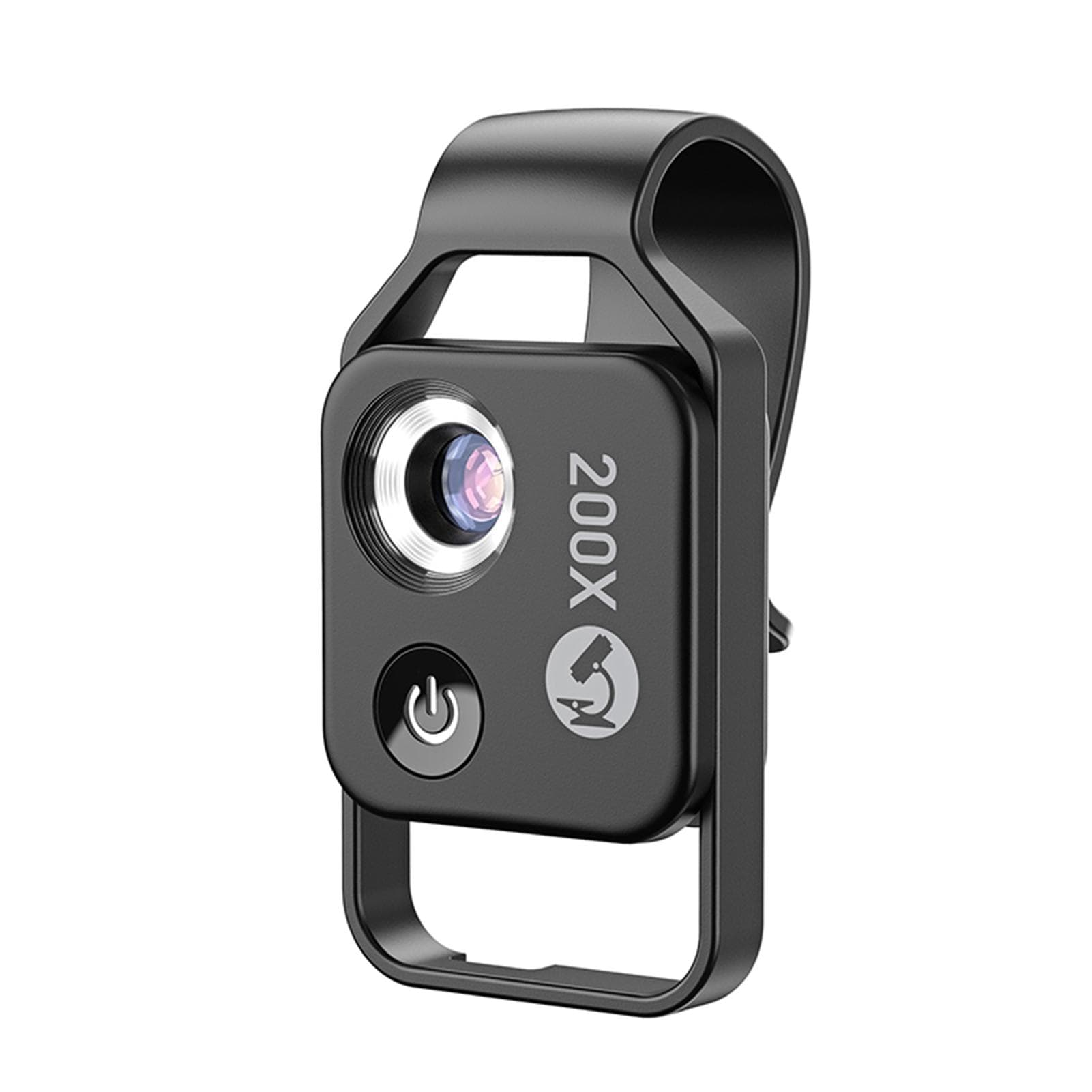 APEXEL MS002 200X Professional Phone Microscope Lens with Universal Phone Clip for Plant Insect black