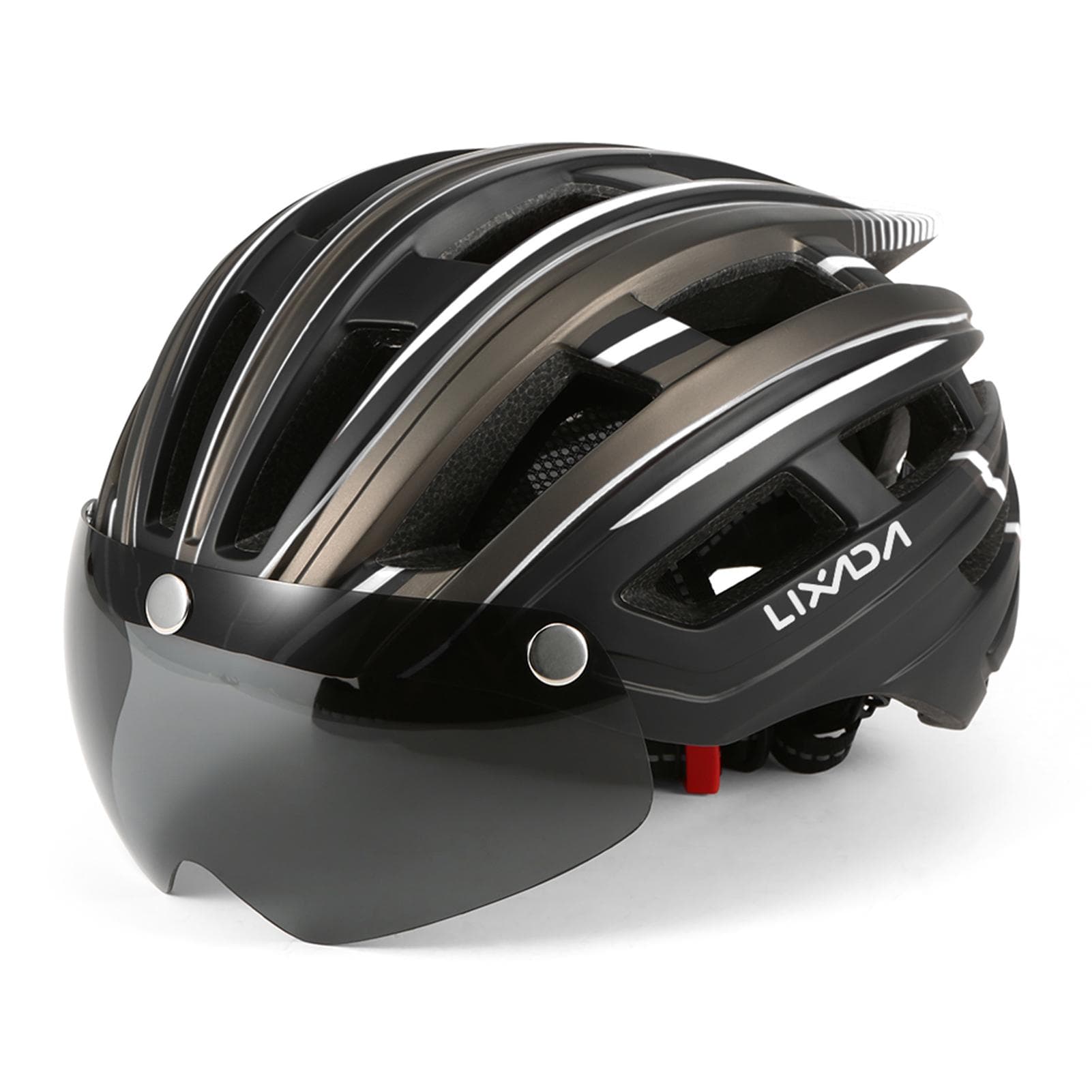 Magnetic Helmet Visor Protective Helmet Goggles for Cycling black