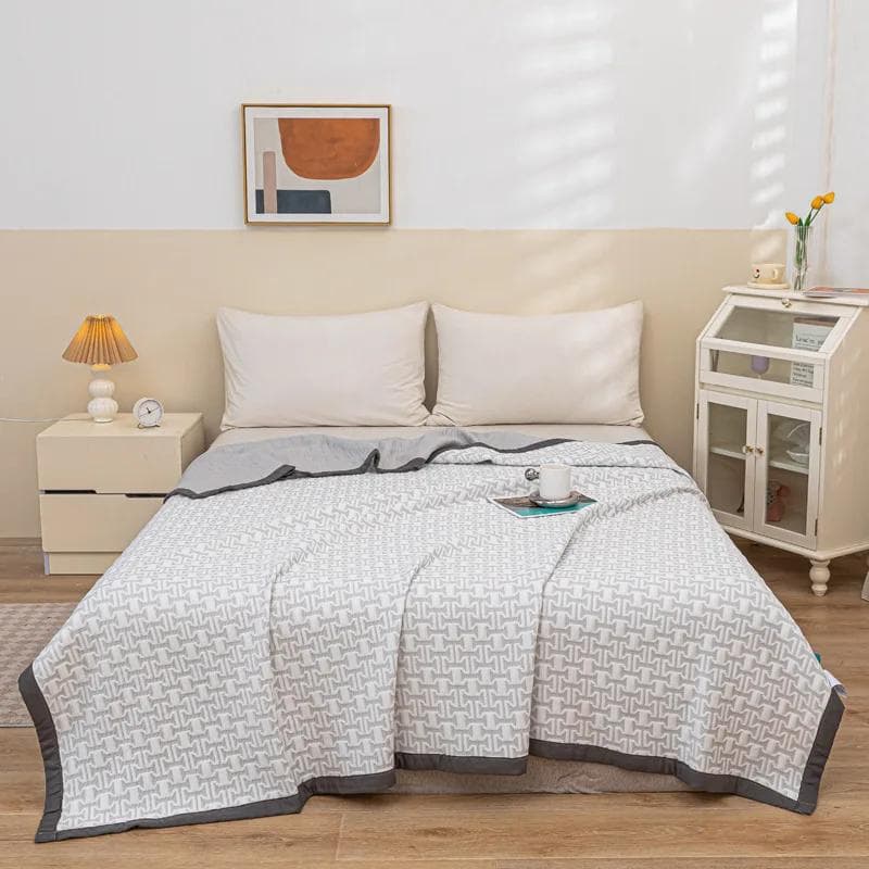 New Three-Layer Knitted Cotton Summer Quilt Towel Blanket Machine Washable Airable Cover 150x200cm