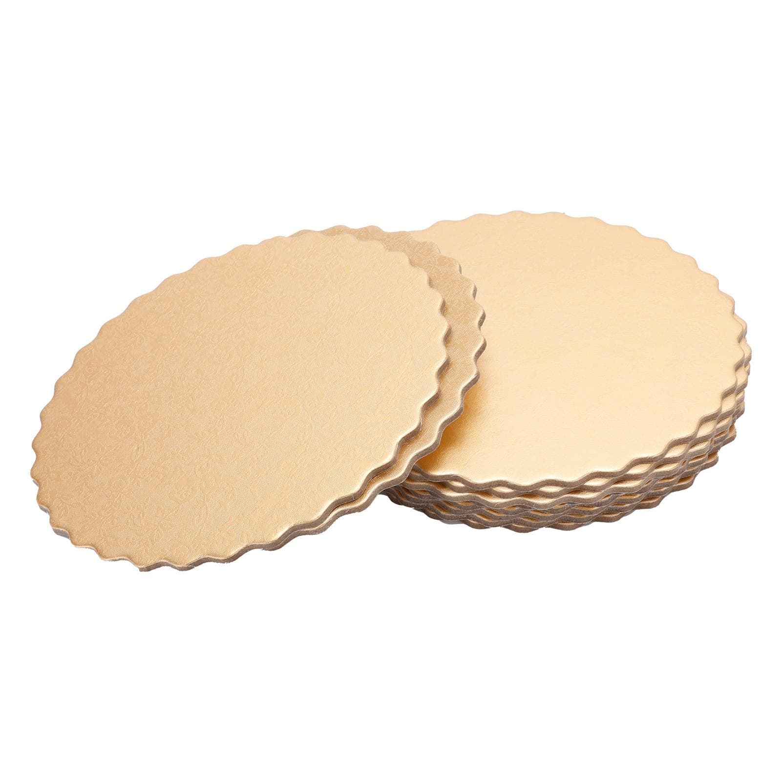 10PCS Double Sided Pattern Round Cake Boards Reusable Cake Trays for Wedding Birthday Party(6in ) 6 Inch