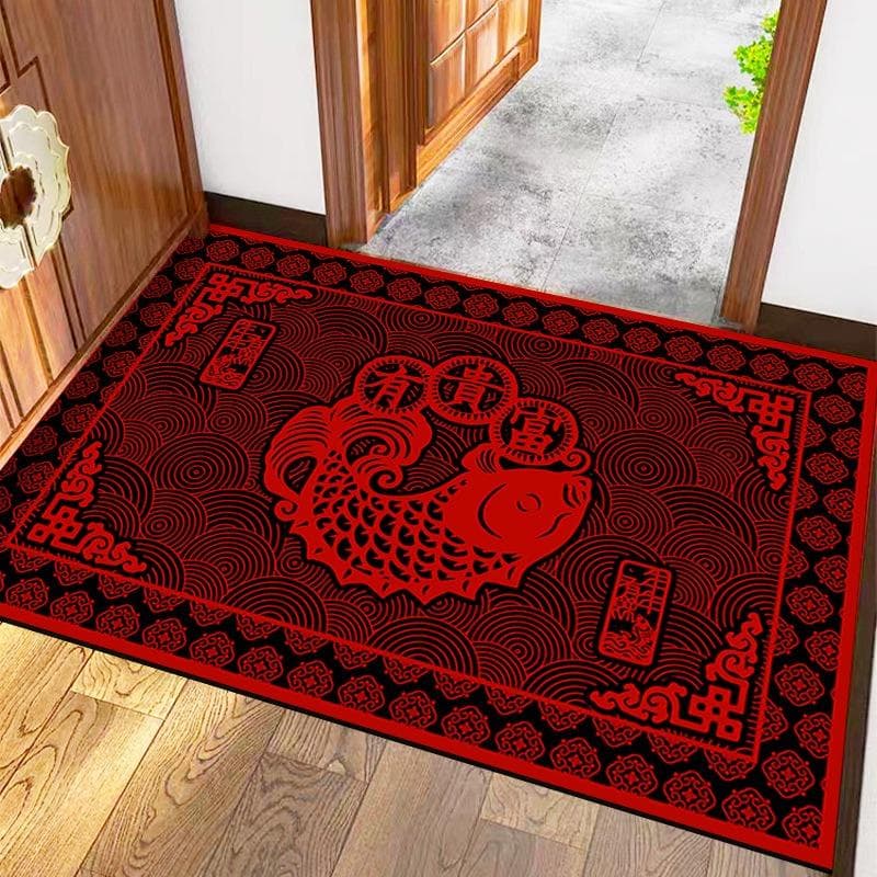 Home Red Welcome Door Mat Bedroom Soft Rugs Antiskid Washable Bathroom Kitchen Footpad Living Room Sofa Area Decor Large Carpet 40x60cm