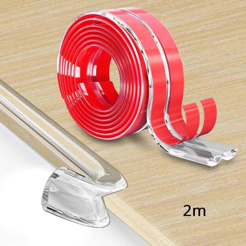 2M Table Edge Guard Furniture Corner Protector Strip Self Adhesive Transparent Kids Collision Proof Soft Bumper Baby Safety 2M