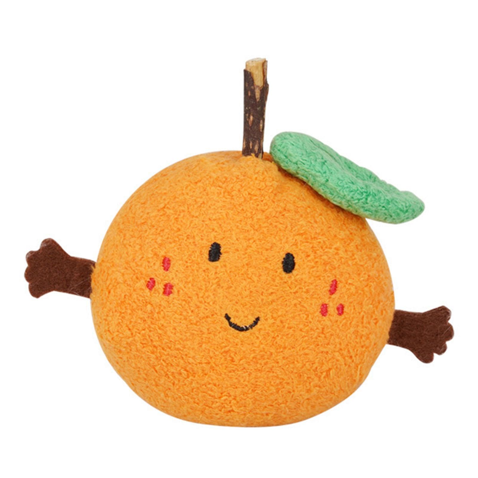 Dog Teething Toys Fun Interactive Bite Resistance Cute Orange Shaped Pet Chew Toys for Dogs Puppies