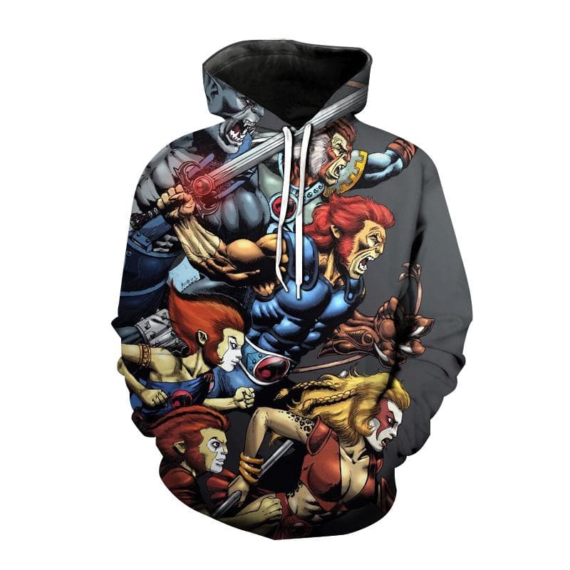 Cartoon Anime Hoodies Thundercats 3D Print Sweatshirt Men Women Fashion Oversized Hoodie Harajuku Hip Hop Pullover Kids Boy Coat 6XL