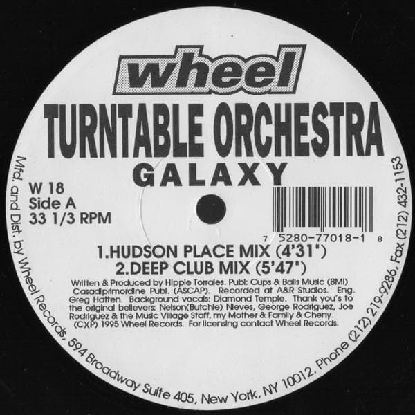 12inch Record TURNTABLE ORCHESTRA - Galaxy W18 WHEEL RECORDS 1995 US Dance & Electronica Used
