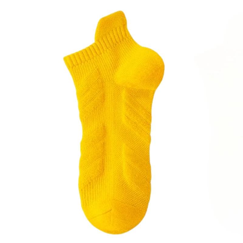 1 Pairs Men's Outdoor Ankle Socks Shock-Absorbing And Anti Slip Sports Socks Sweat Absorbing And Breathable Towel Bottom Socks yellow