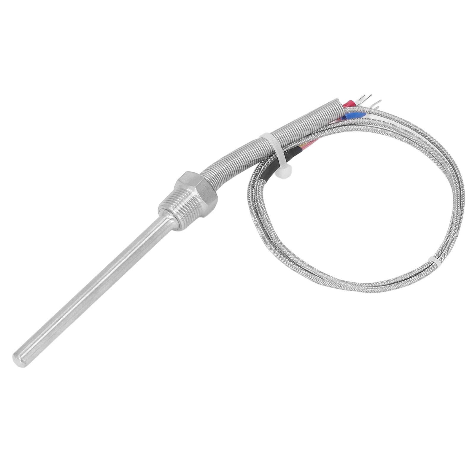 Thermocouple K Type 0?400 celsius 38 NPT 8x100mm Stainless Steel Temperature Sensor Probe 2m 6.56ft