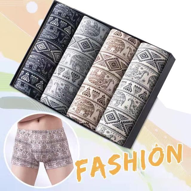 Men's Panties 4pcs/Lot Male Underpants Man Pack Shorts Boxers Underwear Fashion Sexy Mens Boxer Bamboo Hole Large Size L-4XL XXXXL