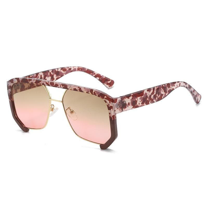 New Half Frame Square Sunglasses Women Men Punk Retro UV400 Luxury Vintage Designer Sun Glasses as picture