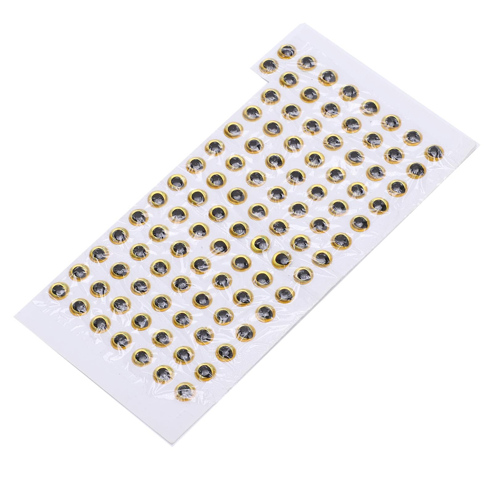 100Pcs Fish Eyes 5mm Durable 3D Round Soft DIY Lightweight Delicate Fishing Lure EyesGold