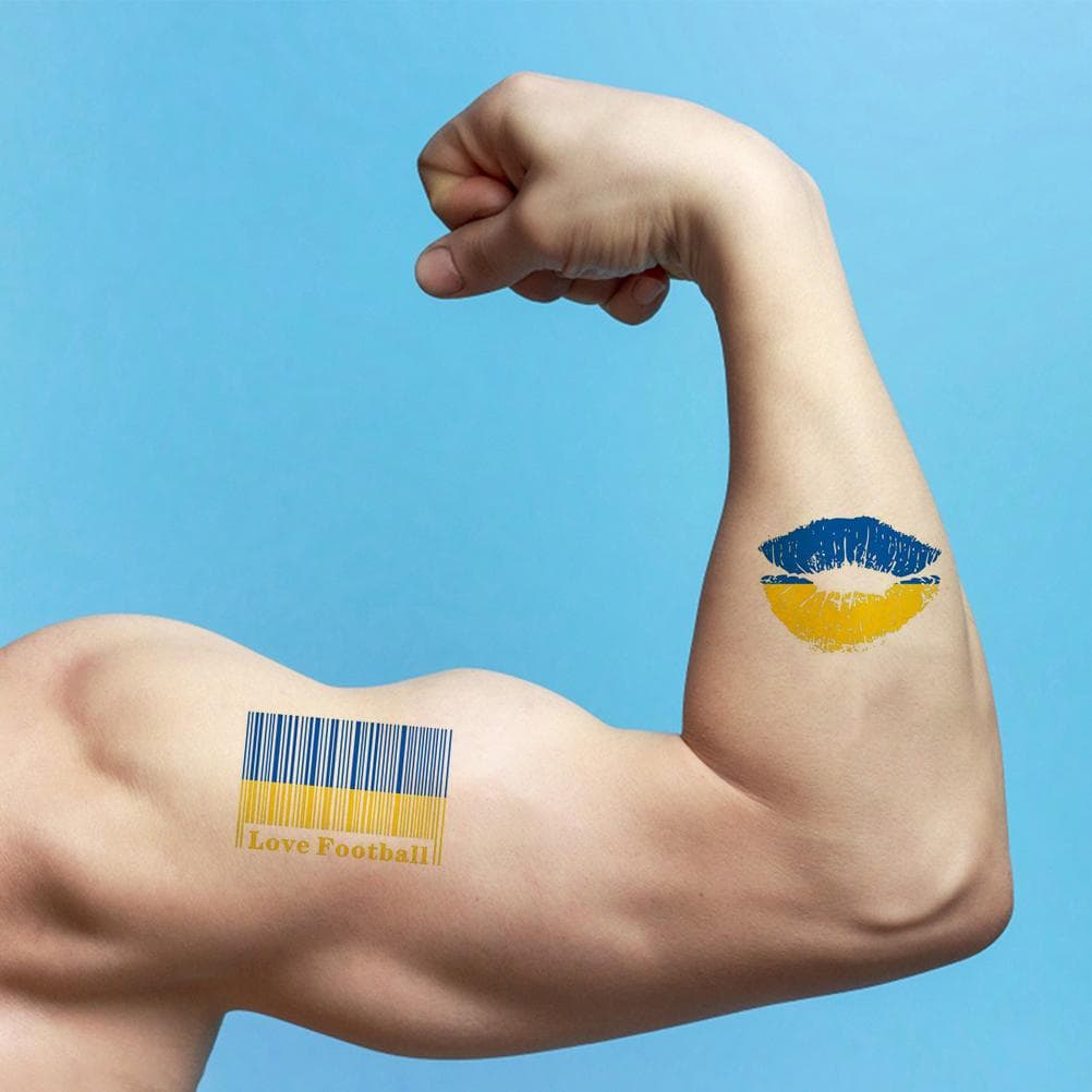 40 Pcs Ukraine Flag Temporary Tattoo National Ukraine Flags Tattoo Stickers Love and Peace Ukraine